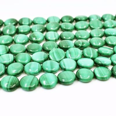 China Polished Beads Strands Wholesale Natural Smooth Round Malachite Quality Grade Loose Stone Gemstone Beads For Jewelry Making for sale