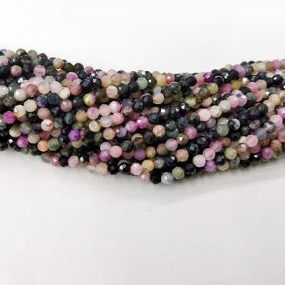 China Natural Faceted Stone Beads Olive Labradorite Tourmaline Rhodochrosite Loose Faceted 4MM Beaded Strand Charm Gemstone For Jewelry Making for sale