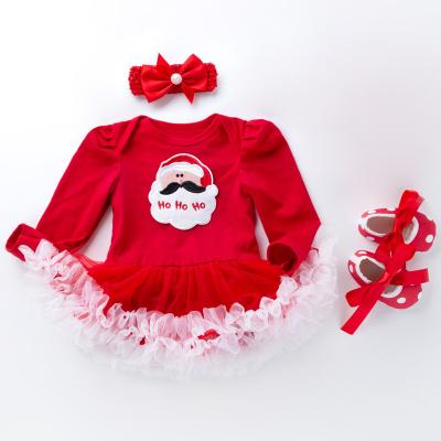 China Breathble Boutique Comfortable Unique Design Children's Christmas Baby Clothes Kids Clothes For Girls Dress for sale