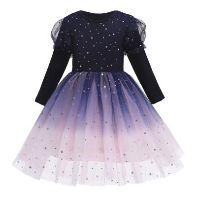 China Anti-Static 9 To10s High Quality Girls Dress Long Sleeve Princess Dress for sale