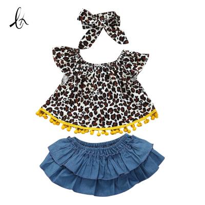 China New Design Girls Summer Home Wear Clothes Sleeveless Baby Dresses Girls' Clothing Sets for sale