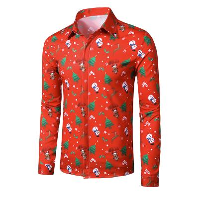 China Anti-Wrinkle 2020 New Fashion Men's Baroque Floral Shirts Brand Print Designer Dress Shirts Fancy Slim Club Casual Style for sale