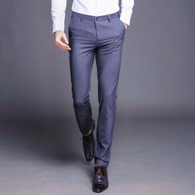 China Anti-wrinkle business casual men's comfortable slim pants wholesale running straight slack pants spring men's clothing for sale