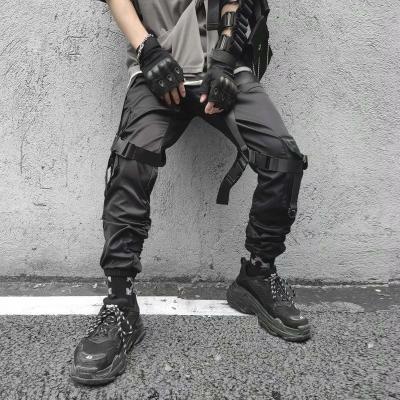 China New Arrived QUICK DRY Fashion Cargo Male Pants With Side Pockets Mens Hip Hop Streetwear Casual Black Cargo Pants Tracks Trousers for sale