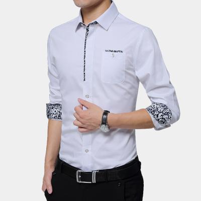 China New Quality Anti-pilling Cotton Fashion Men's 100% Formal Casual Dress Long Sleeves Man Shirts for sale