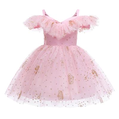 China 3-10Years baby cute viable dress tops kids dust pink ballerina dresses for girls tutu kids dress for girls 3 for sale