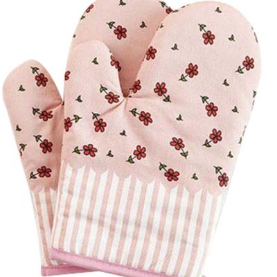 China CLASSIC Printed Polyester Oven Gloves for sale