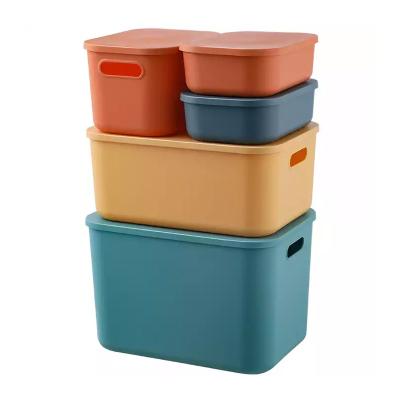 China Modern desktop organizer storage box plastic sundries container for office kitchen bathroom for sale