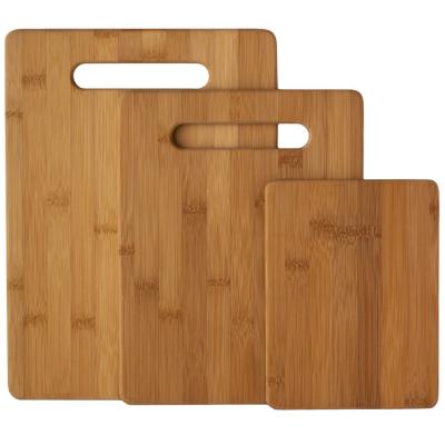 China Disposable Multifunctional Bamboo Cutting Serving Board 3 Pieces Set Bamboo Chopper for sale