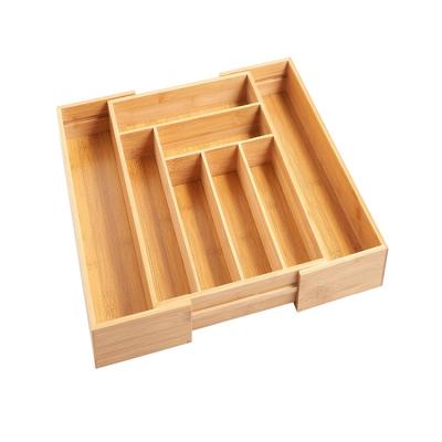 China China Manufacturer Viable Expandable Utensil Tray Kitchen Drawer Silverware Organizer for sale