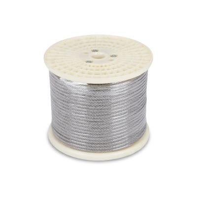 China Suspend Netting 1*7 / 1*19 / 7*7 / 7*19 PVC Coated Stainless Steel Wire Rope / Steel Cable for sale