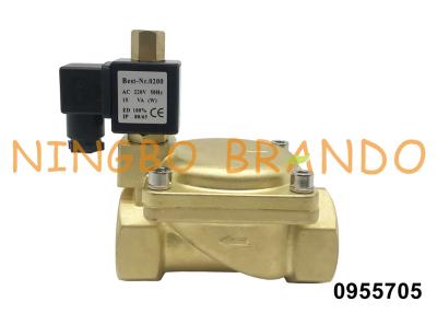 China 0955705 1 1/2'' 16 bar 2 Way Brass Solenoid Valve Normally Open 24V 110V 220V for sale