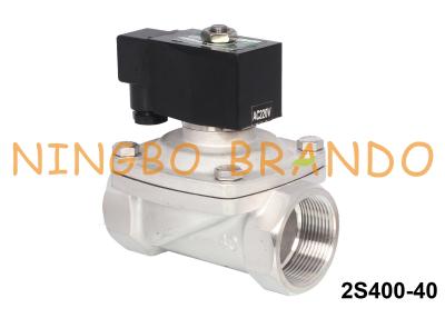 China Válvula de solenoide elétrica 24VDC de aço inoxidável da água de 1,5 polegadas 220VAC à venda