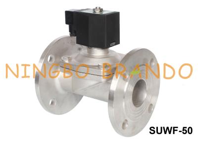 China válvula de solenoide 24V de aço inoxidável da flange da água DN50 de 2