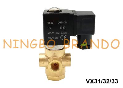 China ASCO Type 3 Way Brass Solenoid Valve For Water Air 1/8'' 1/4'' 24V 220V for sale