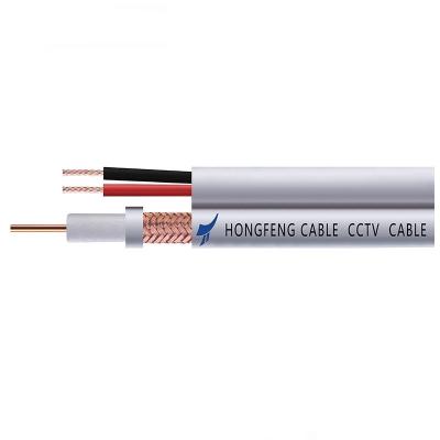 China Siamese CCTV Coaxial Cable 75OHM Closed Circuit Television RG59 2C / CATV + Power Cable for sale