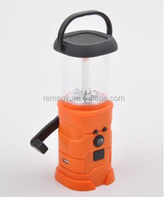 China ABS 5 Crank Led Solar Camping Light , Gift Promotion Camping Lantern With USB for sale