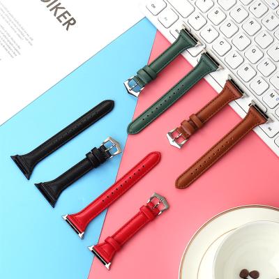 China MINGJIANG Durable Genuine Leather Watch Bands For Apple Watch Band iwatch for sale