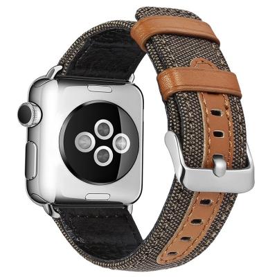 China MINGJIANG Durable Fashion Fabric Leather Watch Band Canvas Straps Bands For Watches for sale