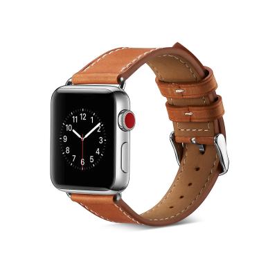 China MINGJIANG Durable Luxury Design For Apple Watch Bands, Leather Material Watch Band For Watch Series 6, For Apple Watch Band Product for sale