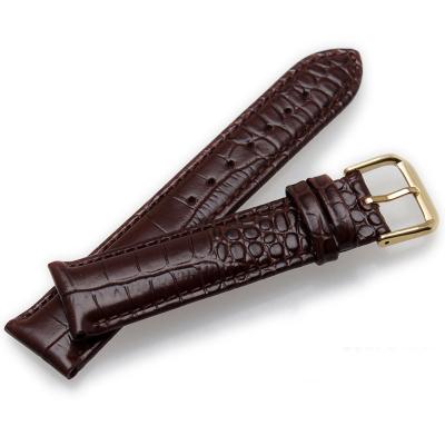 China MINGJIANG Durable Brown Buckle Strap Watch Band Strap Cow Leather Watch Band for sale