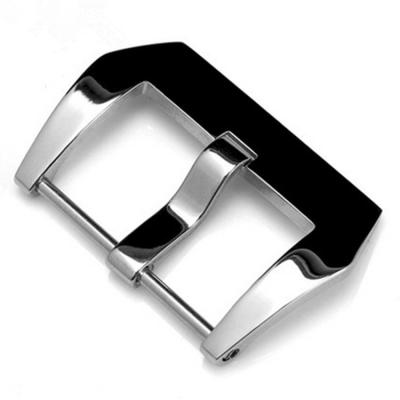 China Durable Sandblast Polished High Grade Silver / Black Color Screw In Style Watch Buckle for sale