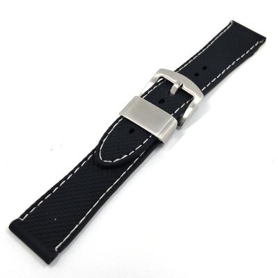 China MINGJIANG Watch Band Durable Waterproof Silicone Rubber Watch Band Custom Wrist Band For Men's Watches for sale