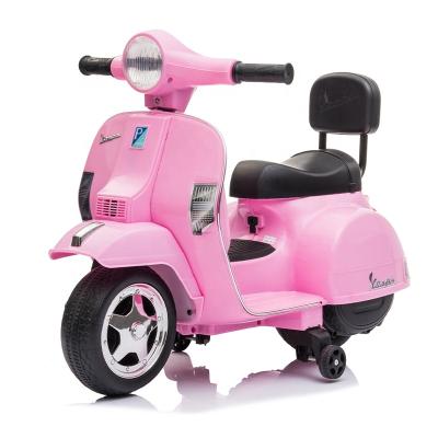 China Ride On Toy 2021 Cheap Price Mini Vespa Licensed Kids Electric Motorcycle Baby Ride On Toys Car for sale