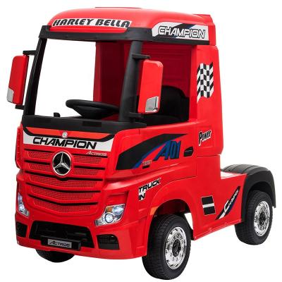 China Ride On Toy Benz Actros Lorry 2x12v Electric Parental Driven Big Battery 4WD Kids Ride On Car Truck for sale