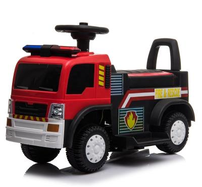 China Ride On Toy Low Price 6V Electric Baby Fire Truck Rechargeable Swing Car For Kids To Drive Children To Push Car for sale