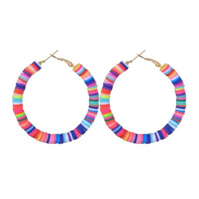 China CLASSIC C Shaped Soft Circle Earrings Pottery for sale