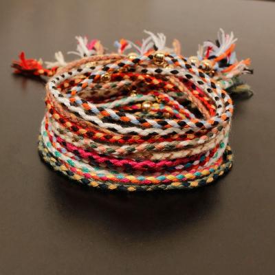 China CLASSIC Adjustable Cotton Yarn Braided Bracelets Hand - Colorful Woven String Friendship Bracelets Gifts Give Away Gifts for sale