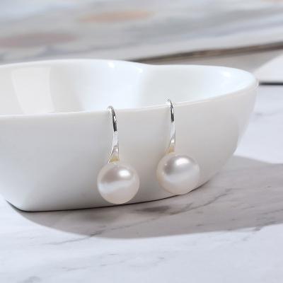 China CLASSIC Genuine Natural Freshwater Pearl Silver Hook Dangle Earring for sale