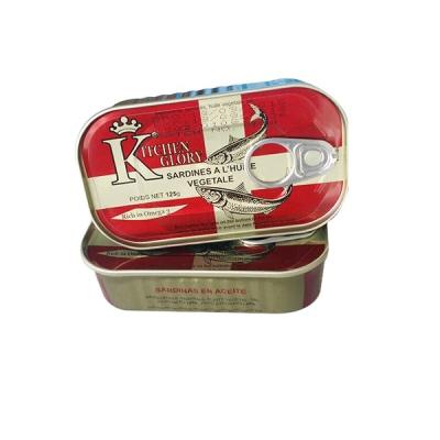 China Wholesale Canned Omega 3 Fish Sardines Pilchard 125G Morocco Style Factory Price for sale