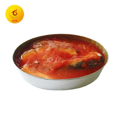 China No Artificial Additives Hot Selling Canned Mackerel In Oval Can In Tomato Sauce for sale