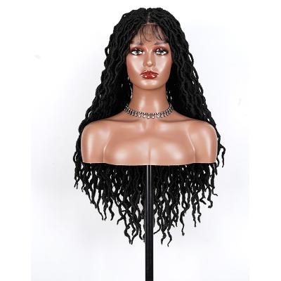 China Kinky Curl Chinese supplier chemical fiber lace wig black wavy curly hair for women for sale