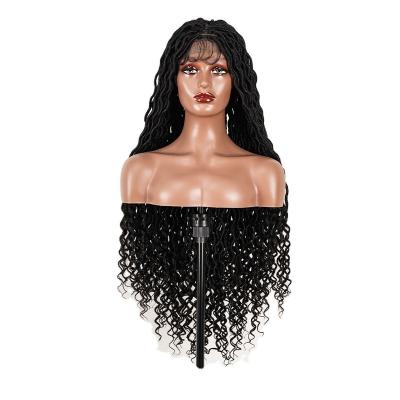 China Kinky Curl Hot selling new high-end cover wig chemical fiber net cover African small roll synthetic synthetic synthetic synthetic fiber wig for sale