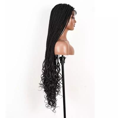 China Kinky Curl Realistic firm and anti drop woven curly dark wave black women's full lace wig for sale