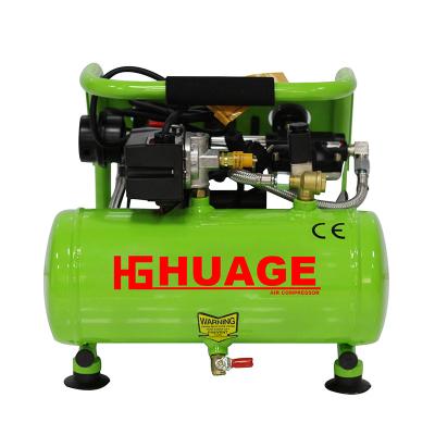 China Factory price mini 6l tank 0.75hp silent oil free air compressor dental medical equipment oil free electric piston for sale