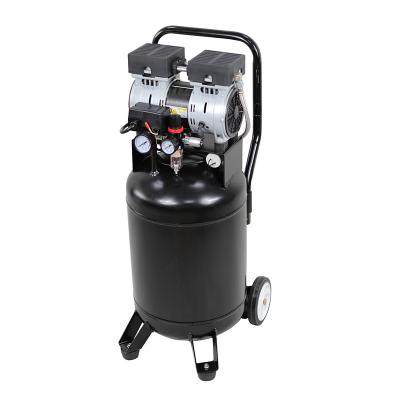 China Various 550w 220v 50hz 8bar silent oil free plant air paint compressor vertical cylinder oil free tank for sale