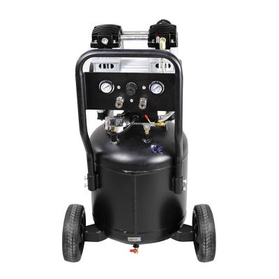 China 40L 1100w 1.5hp 8bar 200L/MIN 220v 50hz quiet dantal mobile vertical oilless oilless air compressor for sale