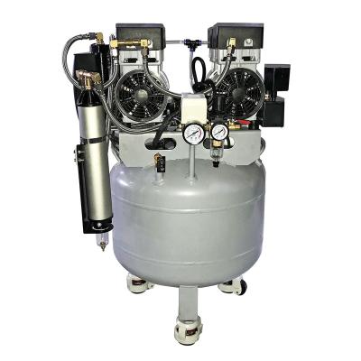 China 240l/min 1.5kw 50l 2hp Round Oil Free Electric Vertical Dental Chair Portable Air Compressor for sale