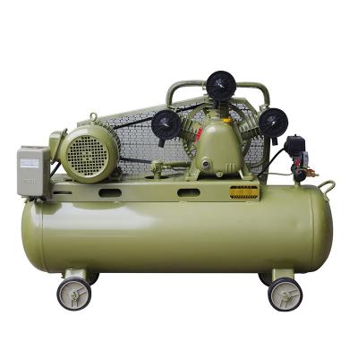 China 3kw/4hp 10bar Two Cylinder Oil Lubrication Piston Air Compressor Lubricated Piston Belt Driven Machinery Portable for sale