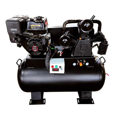 China 9hp 12.5bar Drive 9hp 12.5bar Oiled Piston Lubricated Oil Petrol Energy Petrol Gasoline Industrial Air Compressor Machine for sale