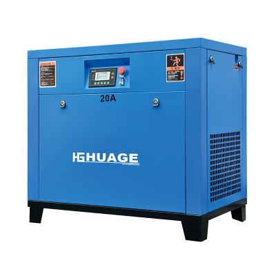 China Low noise 15kw and 20hp lubricated direct driven air screw frequency power piston industry compressor for sale