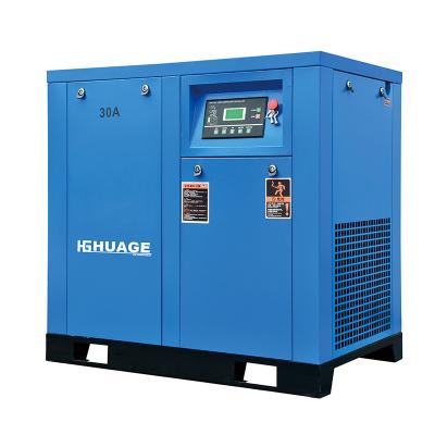 China Fast delivery 30hp 22kw oil lubricated injected power frequency screw china direct driven air compressor for sale