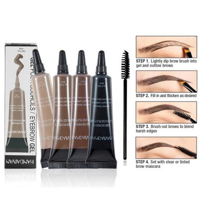 China HANDAIYAN Women Makeup Eyebrow Cream Tint Tattoo Pen Waterproof Microblading Eyebrow Gel With Waterproof Brush for sale