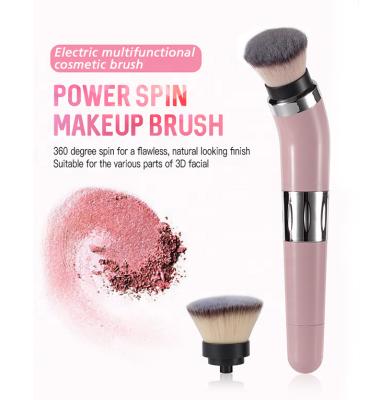 China Angular Blush New Logo Facial Electric Rotating Foundation Custom Custom Cosmetic Tools Make Up Brushes Electric Makeup Brush for sale