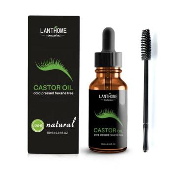 China Organic Eyebrow Eyelash Growth Serum Hair Growth Private Label Castor Oil Curling Serum With Brush for sale