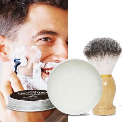 China Facial Hair Making Shaving Easier Private Label 60g Natural Peppermint Scent Beard Removal Shaving Soap Cream For Men for sale